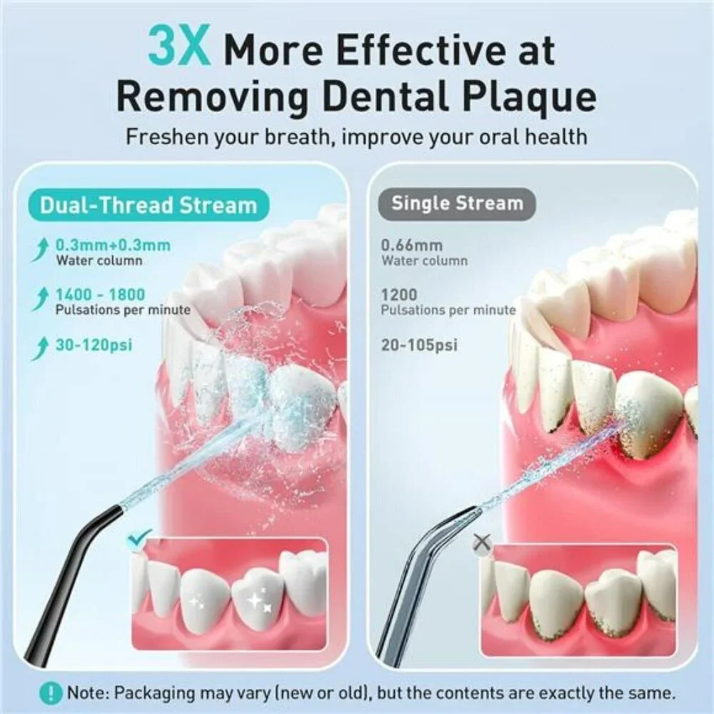 Water Dental Flosser Cordless Oral Irrigator Rechargeable Teeth Cleaner 300ML